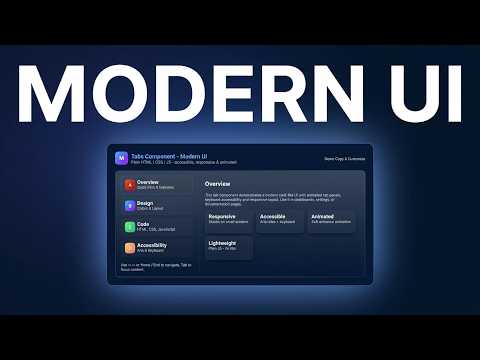 TabModern Tabs Component with HTML, CSS & JavaScript—Accessible, Responsive UI Copy, Paste Codes