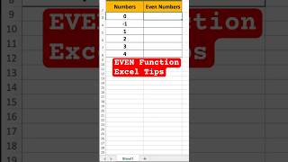 Excel Tips: Understanding the EVEN Function in Excel #excel #shorts #exceltutorial
