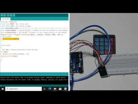 Coding and Testing for 4-4 Key Pad with Arduino