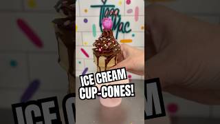 Katie makes ICE CREAM CUP-CONES! 🍦