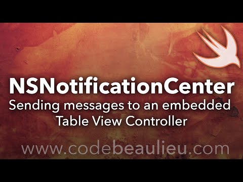 Refreshing an embedded TableViewController using NSNotificationCenter