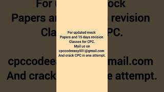 CPC MOCK PAPERS AVAILABLE!!! MAIL US TO GET YOURS.#cpcexam #cpc #cpcexam2k20