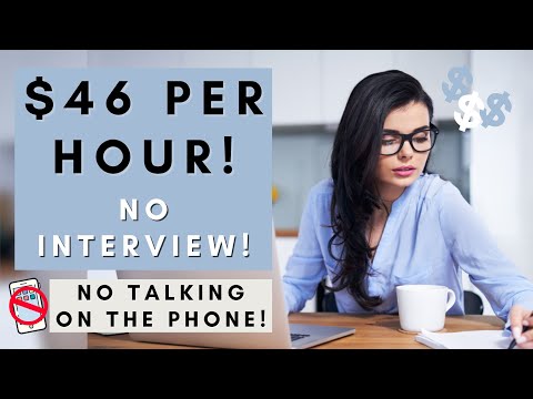 $46 Per Hour! No Interview No Phone No Resume Remote Work From Home Job 2025