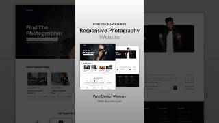 Photography Portfolio Website HTML CSS & JavaScript  #coding #webdesign #webdevelop #htmlcsstutorial