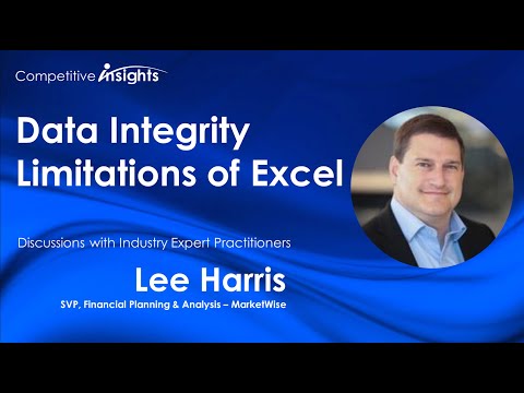 Data Integrity - Limitations of Excel: Lee Harris