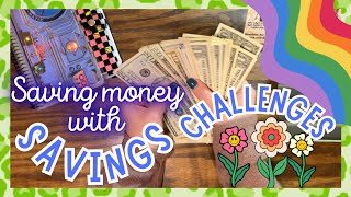 SAVINGS CHALLENGE CASH STUFFING! *Every little bit adds up* Finishing some challenges YAY!
