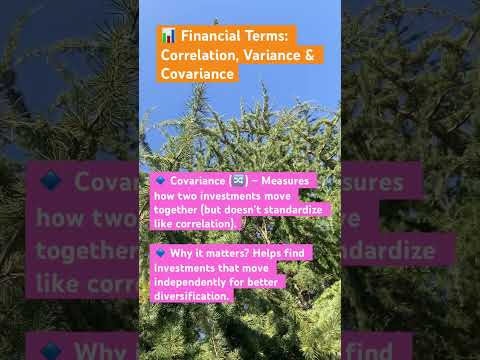 📊 Financial Terms: Correlation, Variance & Covariance Explained! #financeeducation