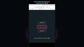 ✨ Glowing Button Effect Using HTML & CSS #webdevelopment #coding #effects #shorts