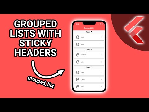 Flutter Tutorial - Grouped List With Sticky Headers (grouped_list) #Flutter #AppDevelopment