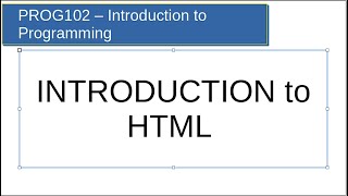 HTML - Learn the basics of HTML