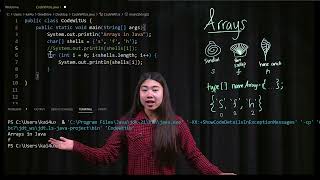 Arrays - Nikita collects her favorite shells on the beach with Arrays
