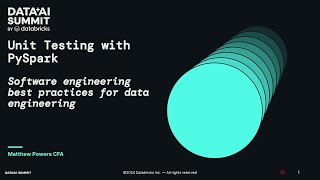 Best Practices for Unit Testing PySpark