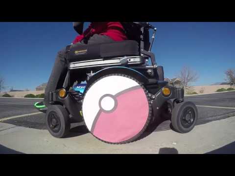 Pokeball powerchair wheels