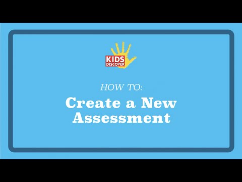 How to Create a new Assessment