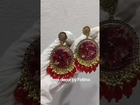 Preserved Flower Resin Jhumkas | Handmade Jewelry Tutorial 2025 🌸✨