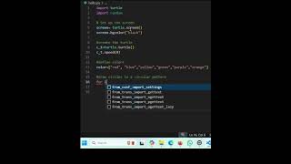 🌈 "Vibrant Circular Art with Python Turtle 🐢 | Quick Code Tutorial" 🎨 #CodingTips  #coding #python
