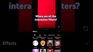 where are the interactive filters?