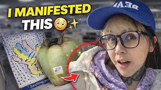 I manifested that jacket omg#thrifting #shopping #home #greenscreen 