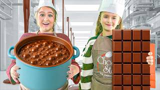 Ruby and Bonnie Make Chocolate in a Museum And Macarons at School in Paris