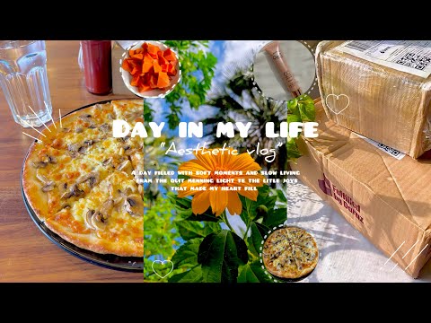 A day in my life 💌 ♡| unboxing 📦, cooking 🥘, pizza 🍕 #minivlog #food #skincare 