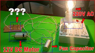 How to run 12v dc Motor on 220v || Dc Motor को AC 220v से कैसे चलाये || Amazing Experiment