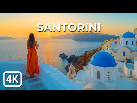 Stunning Santorini 4K: Drone Footage with Relaxing Music