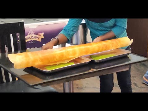 HOW TO MAKE HUGE PAPER DOSA | SOUTH INDIAN FOOD | MADE IN RESTAURANT
