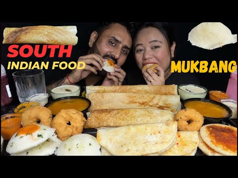 ULTIMATE SOUTH INDIAN FOOD MUKBANG | 🤤Idli,Dosa,Vada,Sambar,Utpam, & Chutney Feast! 🌶️🌿