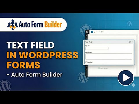 Text Field in WordPress Forms – Single Line Input Options (Auto Form Builder)