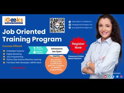 i Geeks Technologies | Job Oriented Training Program | Contact Now: 7019280372