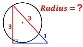 Can you find the Radius of the Circle? | (Right Triangle) | #math #maths | #geometry