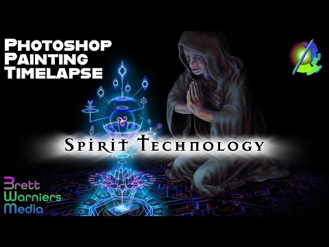SPIRIT TECHNOLOGY - Timelapse & Synth-y Psybient Mix [Psychedelic Digital Visionary Art]