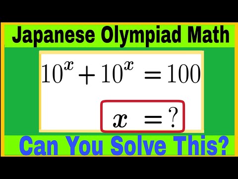 Only Genius Can Solve This 😱 | 10^x + 10^x = 100#modrenmathsir #algebra #mathhacks #education 