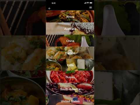 Exotic Cuisines mobile app by Lyubov Strauss