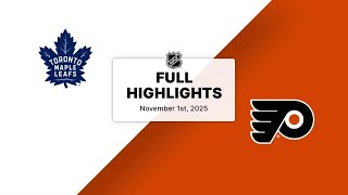 NHL Highlights | Maple Leafs vs. Flyers | November 01, 2025