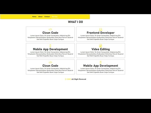 Service Section (Portfolio Part-3) Using HTML,CSS and JavaScript