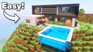 Minecraft: How to Build a Modern House🏡 with Pol | Tutrial🏠 in Minecraft#minecraft #minecraftbuilds