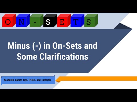 Be Careful About Minus (-) in On-Sets