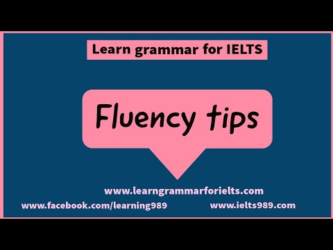 How to improve fluency in English speaking tips|learngrammarforielts