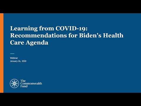 Learning from COVID-19 — Recommendations for Biden's Health Care Agenda