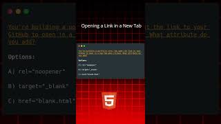 How do you open links in a new tab in HTML? #HTMLTips #WebDevQuiz #FrontendDev #devforall