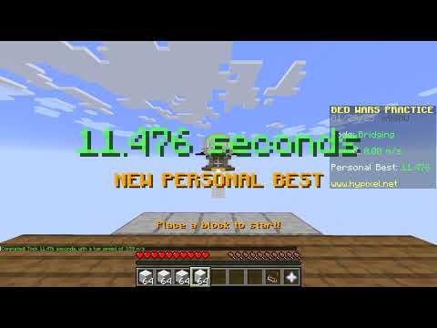 NEW & IMPROVED PB for 30 block speed bridging 👀 #hypixel