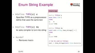 CS1PC C++ Week 5-2-5: C/C++ Metaprogramming