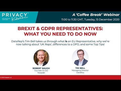 Brexit and the EU UK Representative with Tim Bell DataRep 151220
