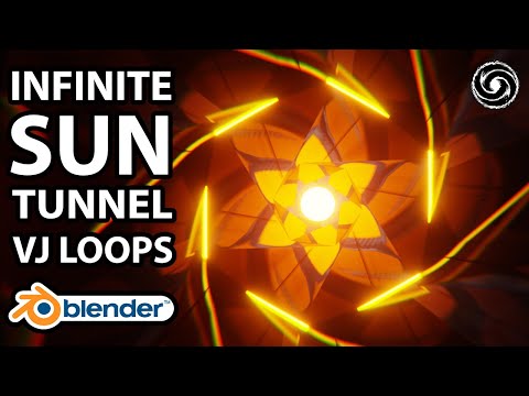 Create Trippy Hexagon Sun Tunnel Animations In Blender 3
