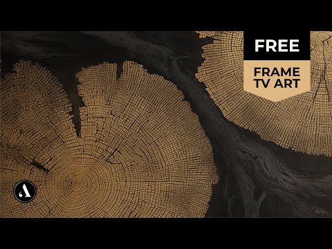 Free Black & Gold Abstract Frame TV Art Screensaver - Wallpaper | 'Fabstract' Collection by ARTEDYA