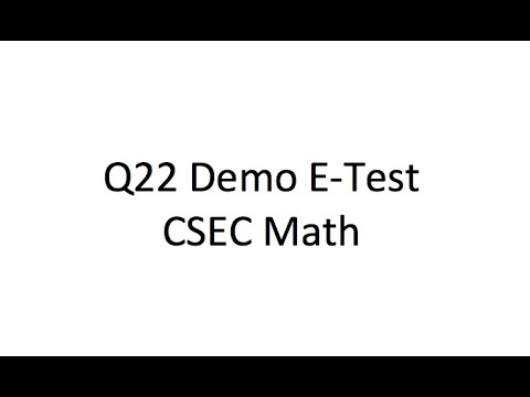 Coordinates Satisfying Functions | Demo E-Test | CXC CSEC Math | Functions | Question 22