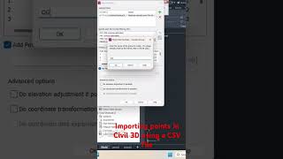 Importing points using a csv file / Autocad civil 3D #caddesigns #cadquery #autocad #dwg