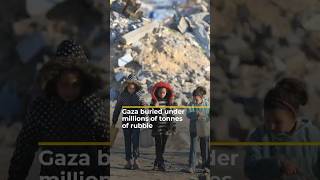 Gaza buried under millions of tonnes of rubble | #ajshorts
