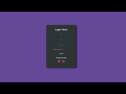 Animated Login Form | HTML | CSS | VS Code | Graphio Codex